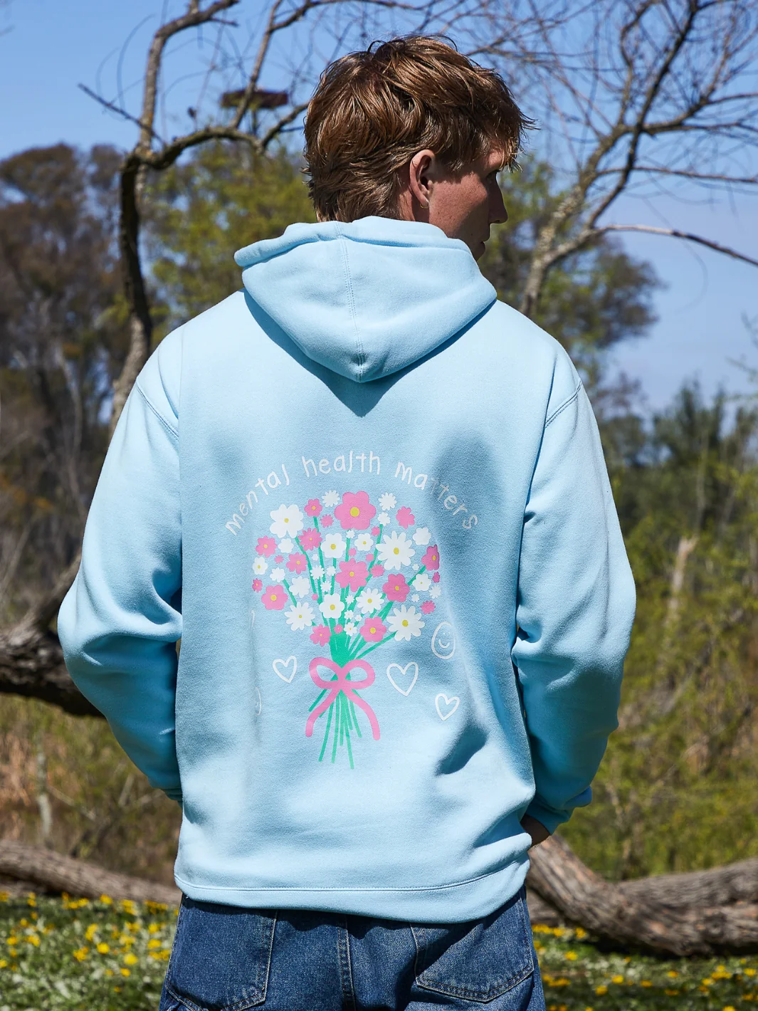 Bouquet Hoodie - Sky Blue - Image 5