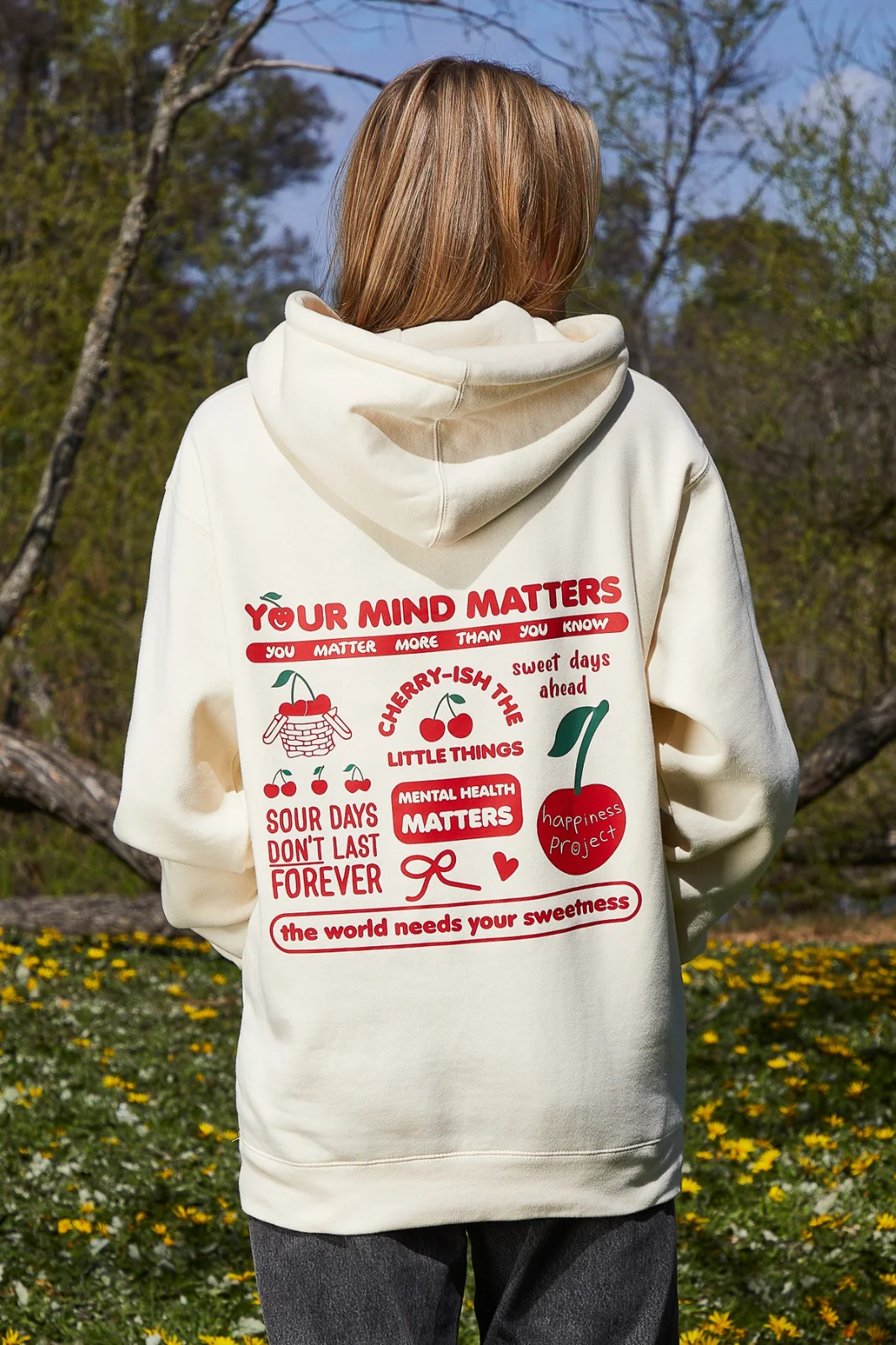 Cherry Hoodie - Cream - Image 2