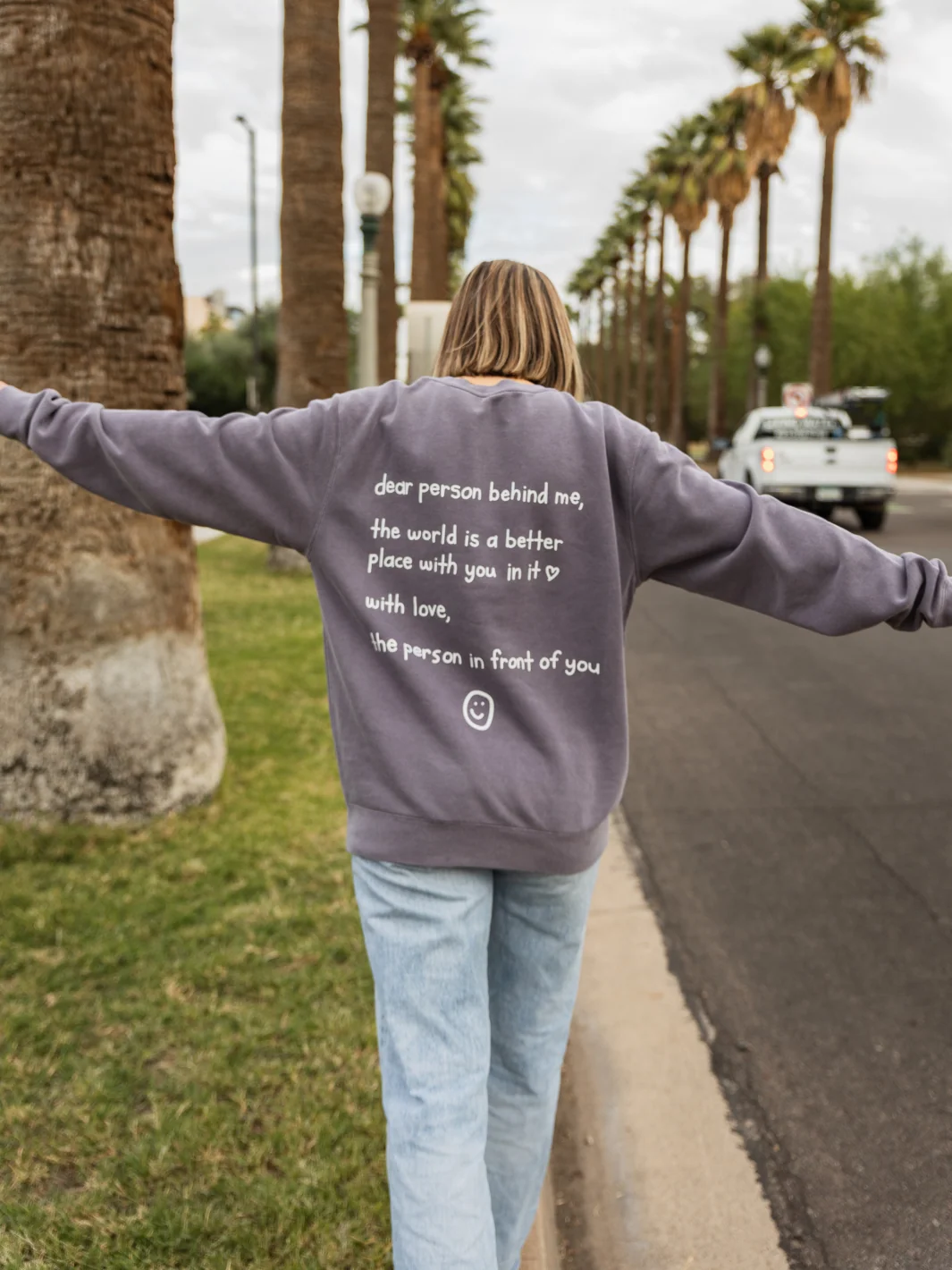 Dear Person Behind Me Crewneck - Vintage Purple - Image 6