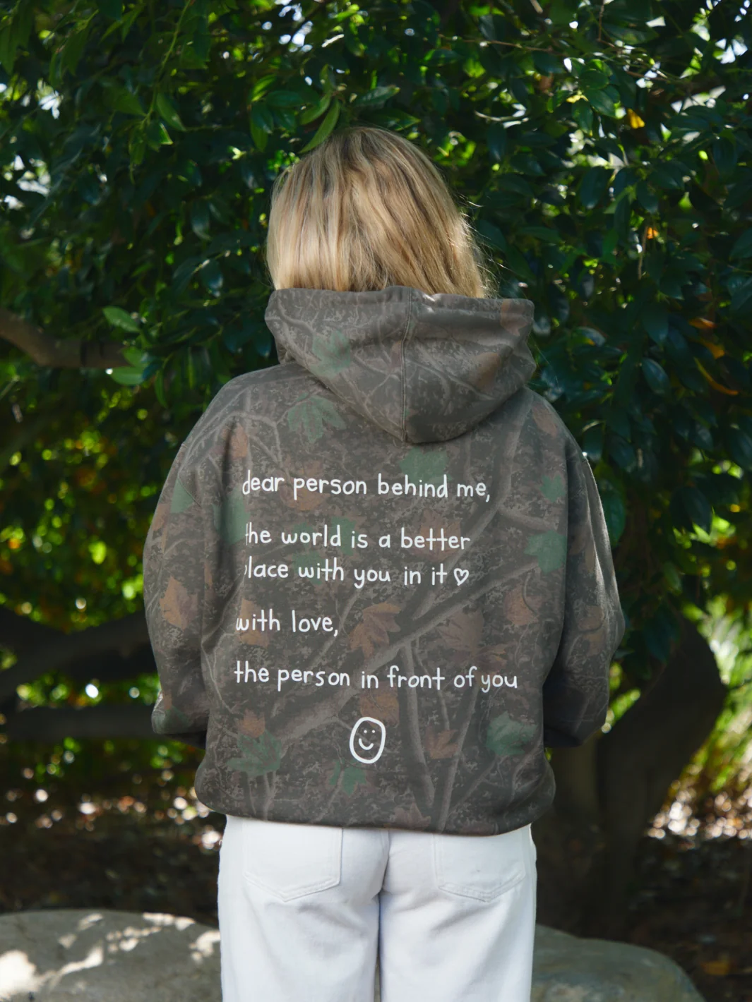 Dear Person Behind Me Hoodie - Dark Camo - Image 4
