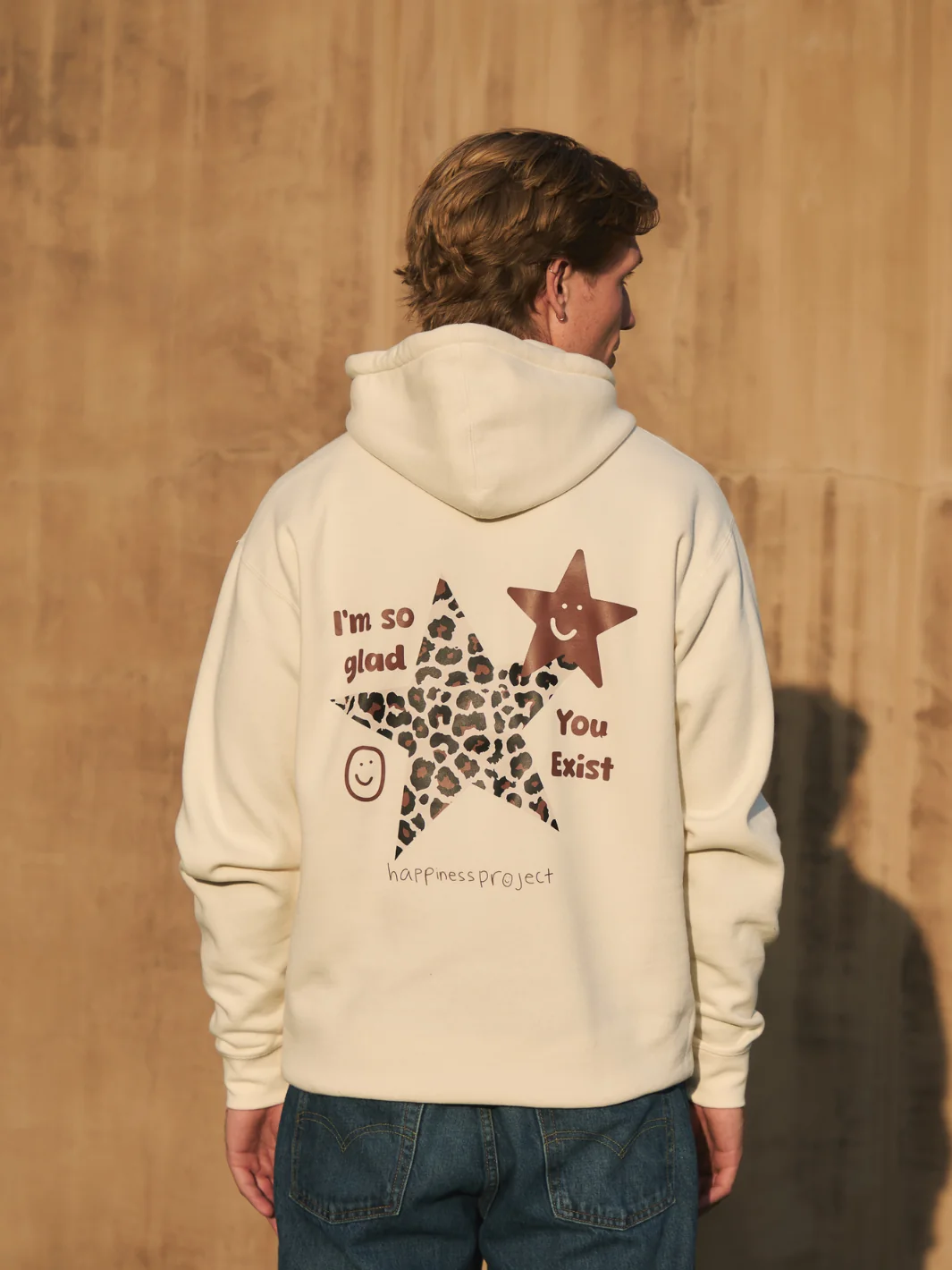 Glad You Exist Hoodie - Cream - Image 4