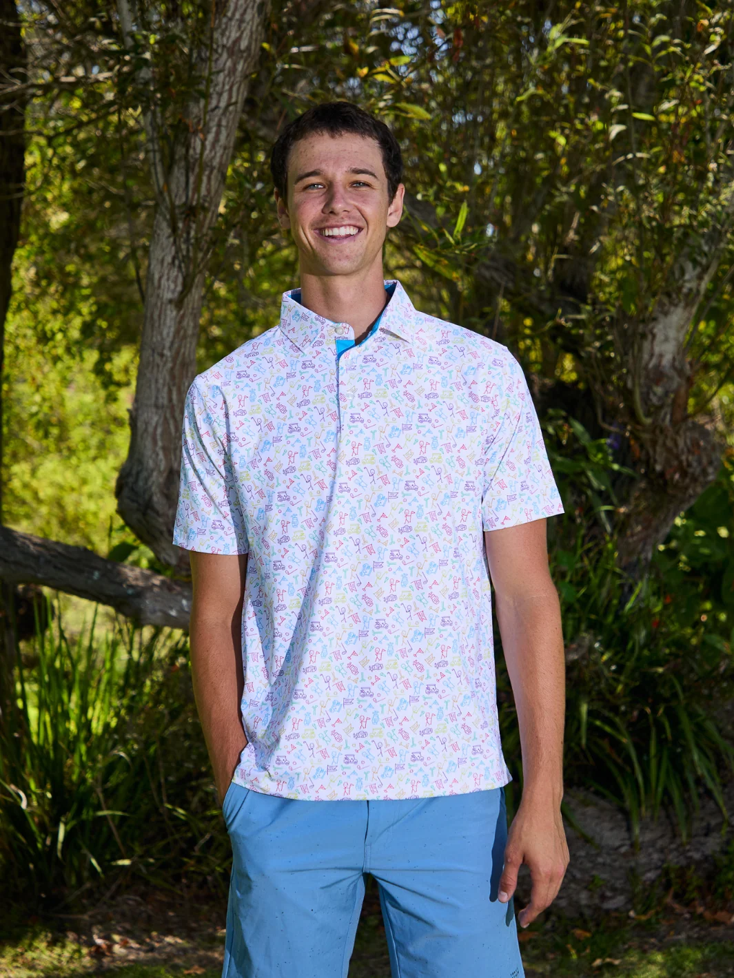 Men's Happiness Golf Polo - Image 3