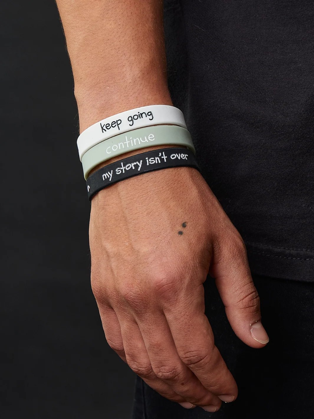 Semicolon Wristbands (3-Pack) - Image 3
